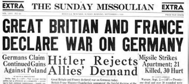 What happened after Hitler invaded Poland?