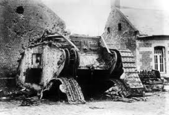First armored tank used in battle.