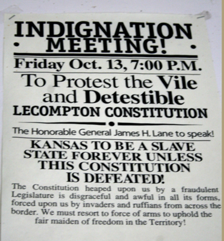 Lecompton Constitution Rejected