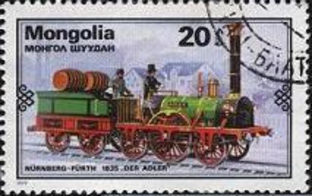 La locomotora de vapor.