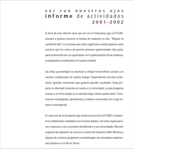 Primer Informe Público de Actividades "Ver con nuestros ojos"