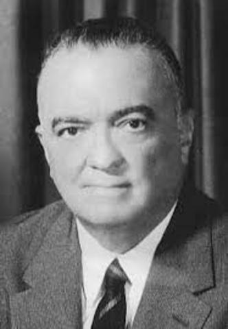 J. Edgar Hoover Appointed director fo the Bureau of Investigation