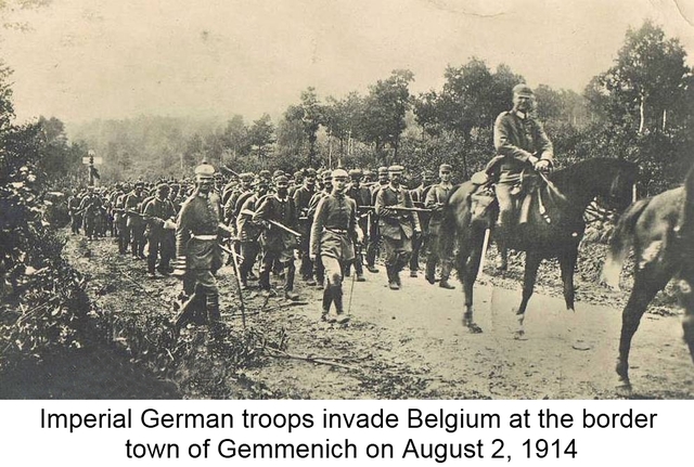 Germany invades Belgium