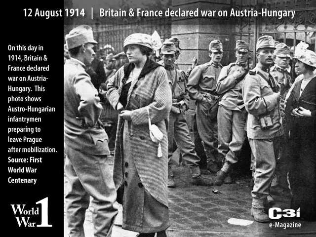 France and Britain declare war on Austria-Hungary
