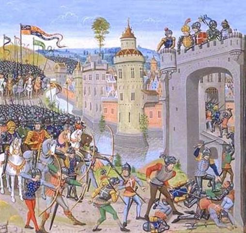 English force confronted a French army around the Crécy