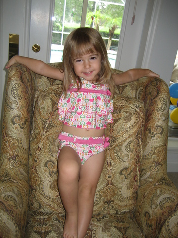 2 yrs old. I started swimming and I loved it!