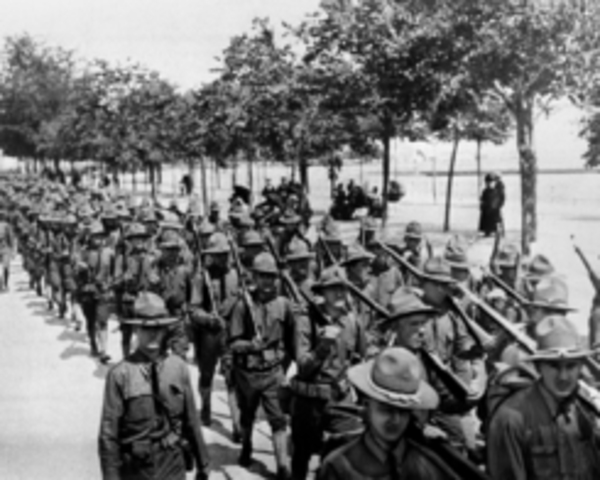 American troops land in France