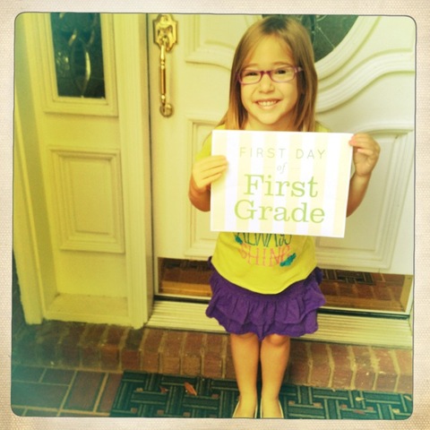 6 yrs old.  First day of First grade and my new school Chet's Creek.