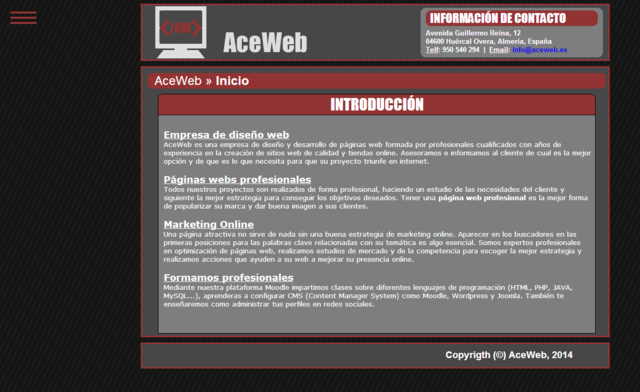 Apertura de AceWeb