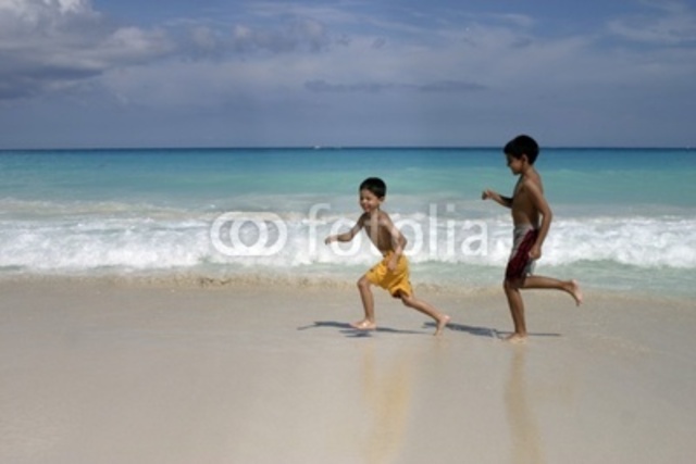 En la playa por primera vez