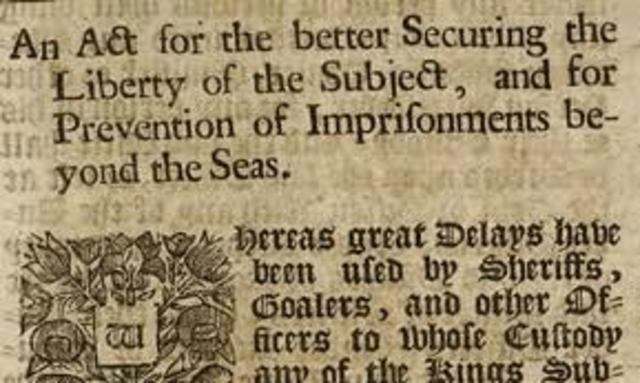 When was the law of Habeas Corpus published