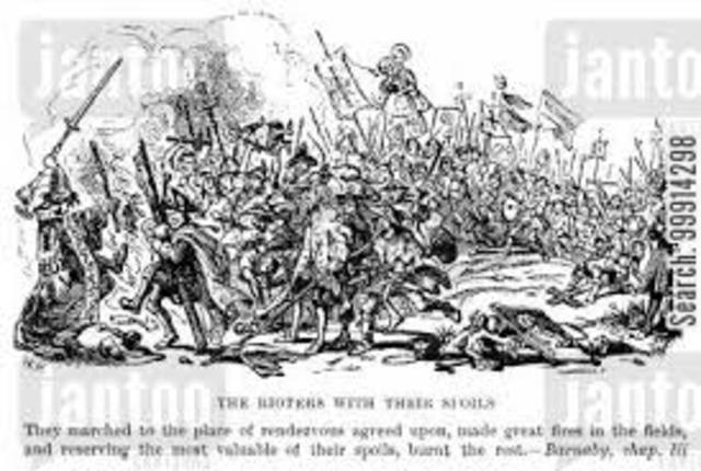 Protestant mobs swept through Catholic churches