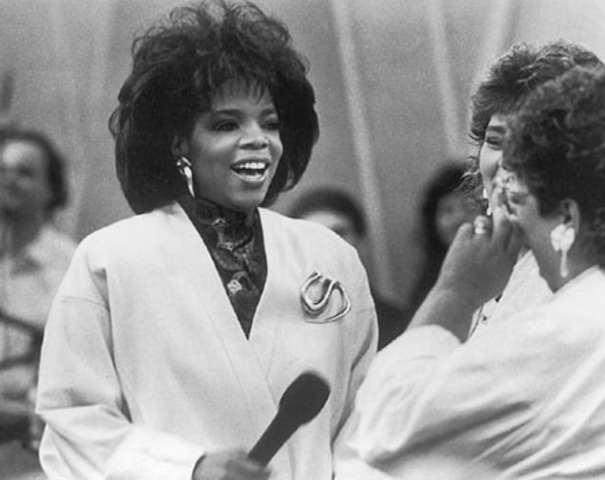 Oprah's first TV interview