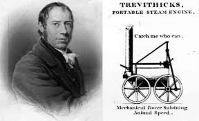 Richard Trevithick demonstrated the first steam locomotive