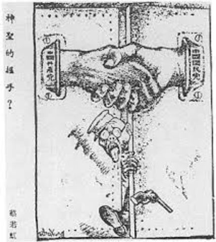 comunists and nationalists clash