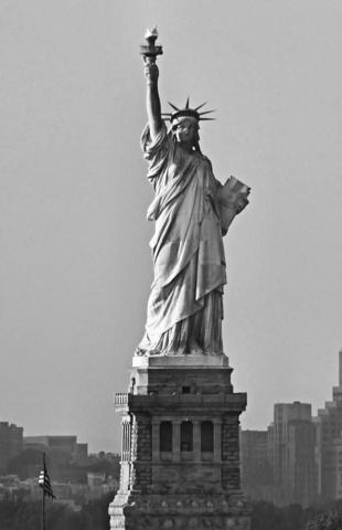 The disassembled statue of liberty arrived in new york aboard a french freighter