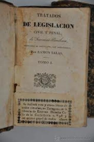Segunda gran obra "Tratados de legislación civil y penal"