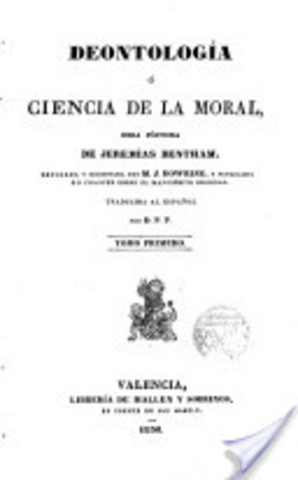 Publicación Deondología o la ciencia de la Moral