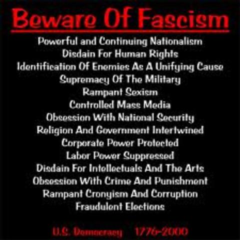 Facism (when Mussolini took control)