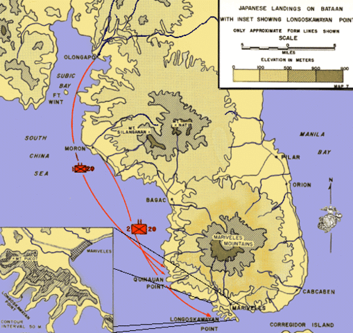 Japan Attacks Forces on Bataan Penninsula