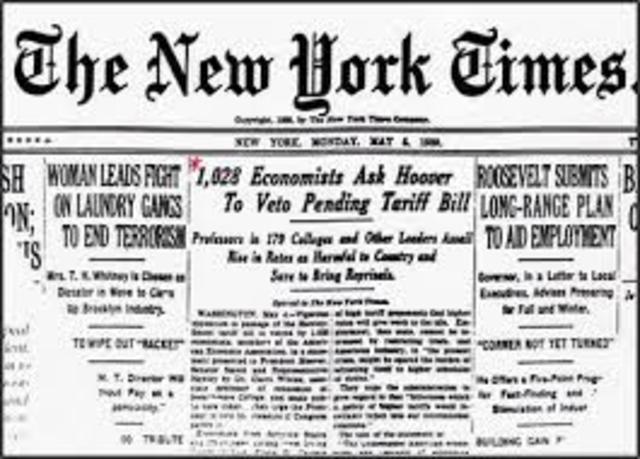 Hawley-scoot tariff act