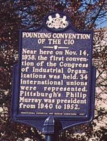 Congress of Industrial Organization Created