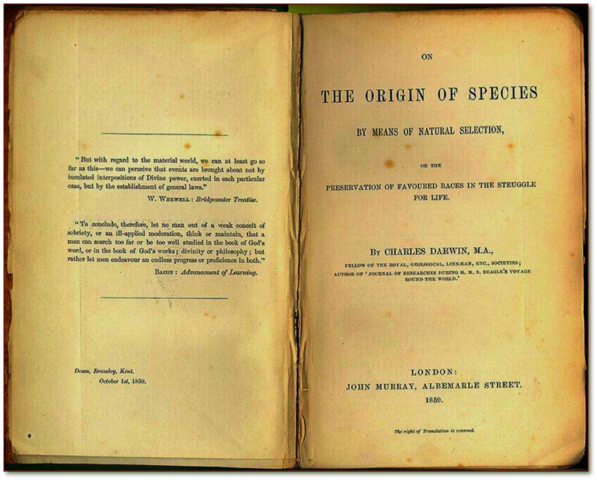 Darwin publishes "On the Origin of Species"