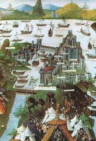 Constantinople (Istanbul) falls to Ottomans and becomes the new Ottoman capital; Byzantine Empire ends.