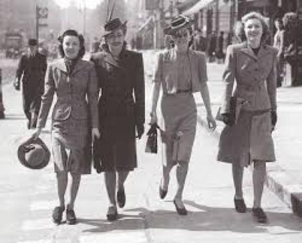 moda feminina 1945