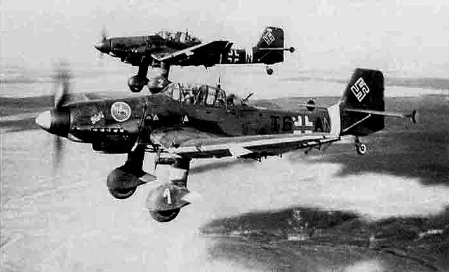 German bombers get ready to fly over Guernica