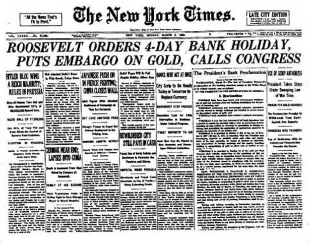 Congress passed the Emergency Banking Act