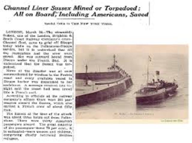 Sinking of French passenger liner Sussex