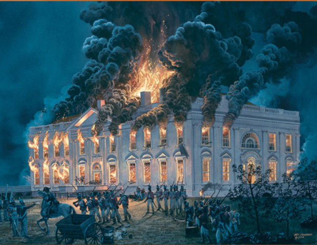 White house burned