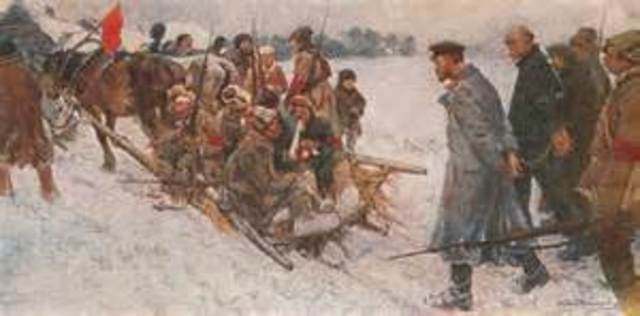 Leon Trotsky's arrestment for being apart of the revolution