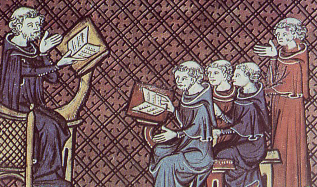 surgen las escuelas monásticas