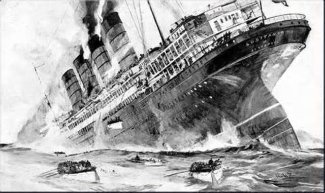 Sinking of British liner Lusitania