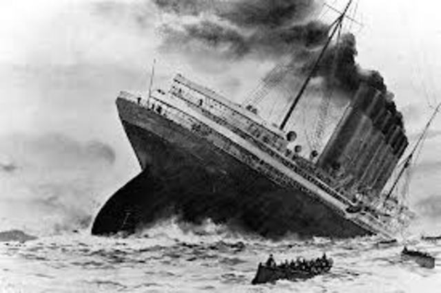 Sinking of British Liner Lusitania