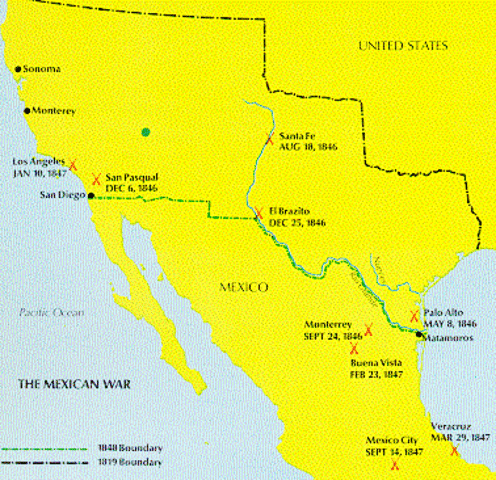 The Treaty of Guadalupe Hidalgo is signed