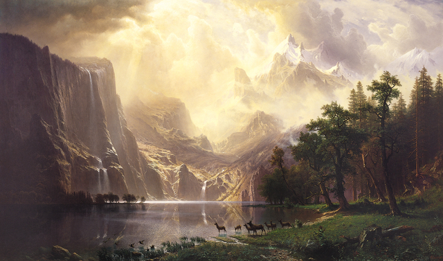 Among the Sierra Nevada Mountains, California (Albert Bierstadt)