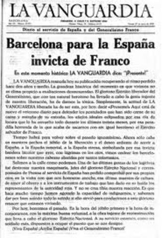 Las tropas franquistas toman Barcelona