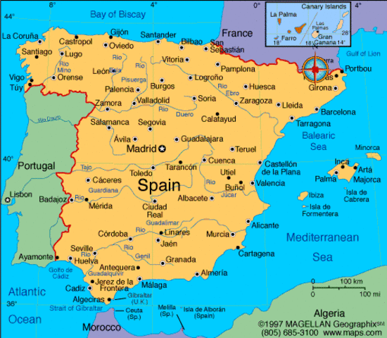 Islam spreads to Spain