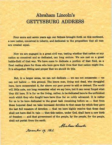 The Gettysburg Address