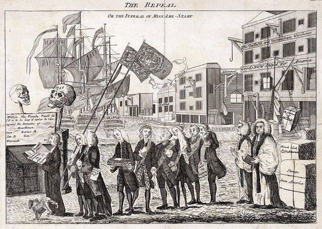 England repeales the stamp act
