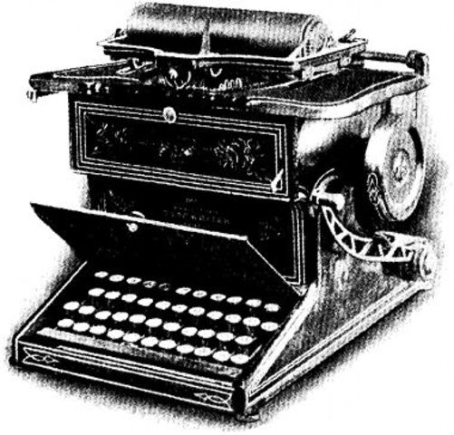 first typewrtiter invented by Christopher Lathem Sholes