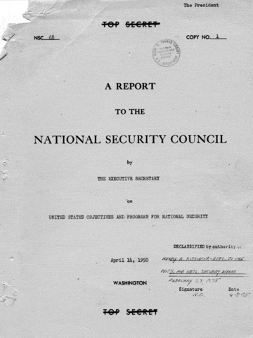National Security Council Report- NSC-68