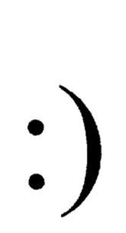 Scott Fahlman invented the sidewys smile face