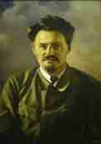 Trotsky flees Russia