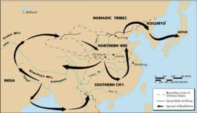 Spread throughout Asia