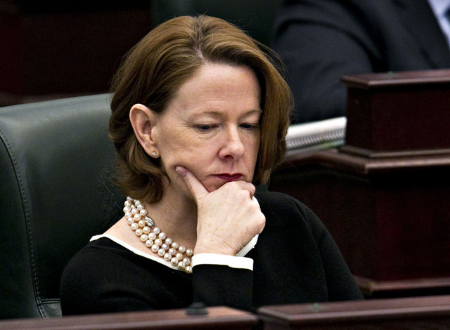 Redford campaigned on a balanced budget, but her first budget posts a deficit