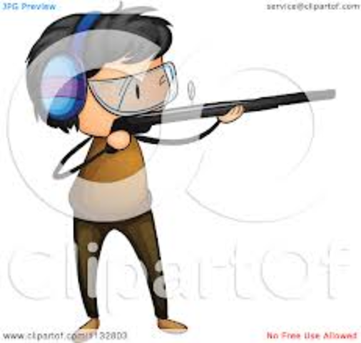 Rodrico learns to shoot a gun